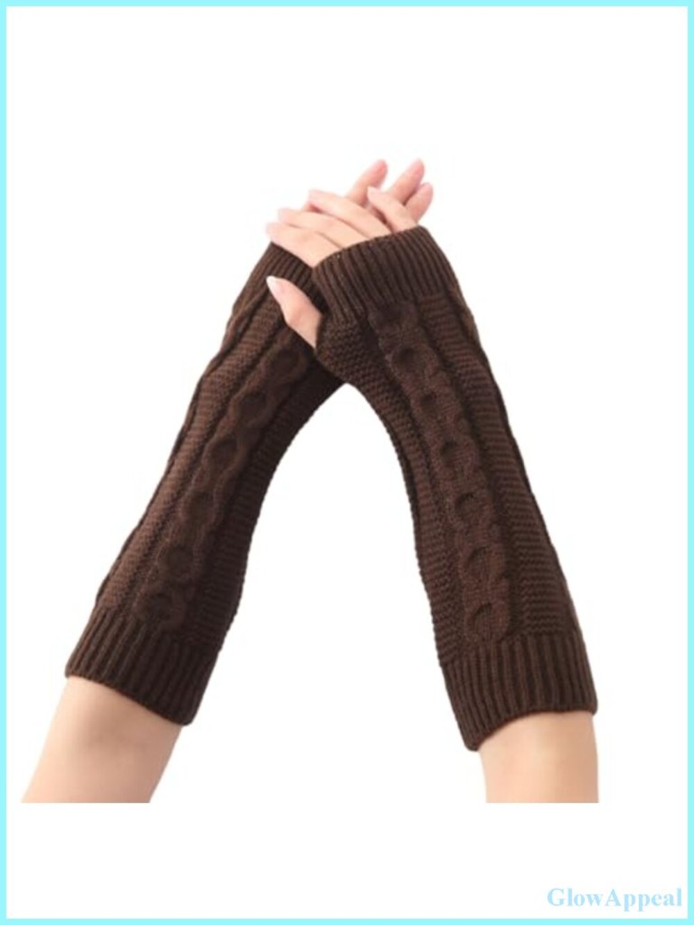 Winter Arm Warmers Fingerless Mittens Gloves for Women Men
